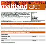 Fire certificate for Maitland City Council